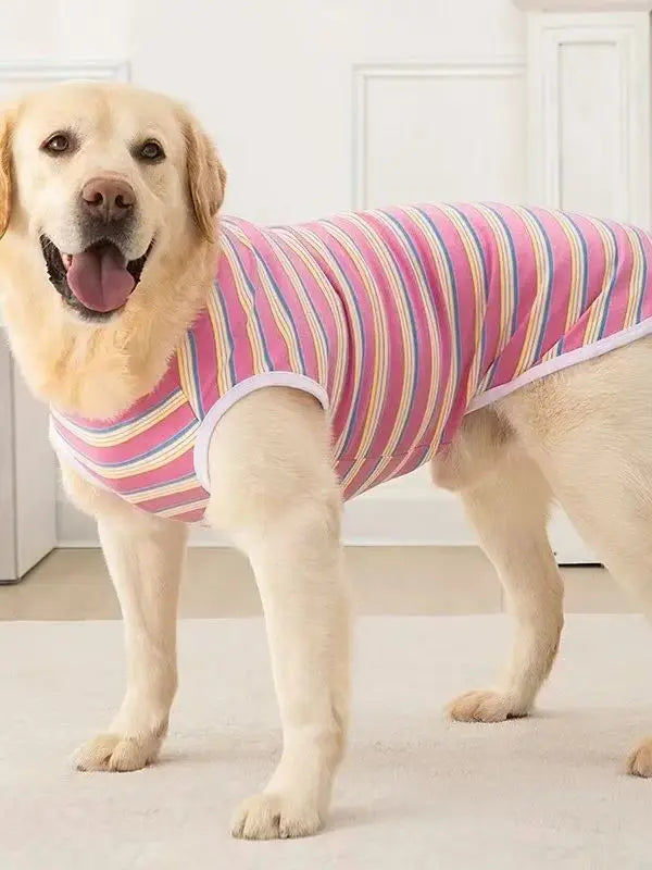 Summer Dog Sleeveless Vest And Pajamas, Polyester Pet Wear