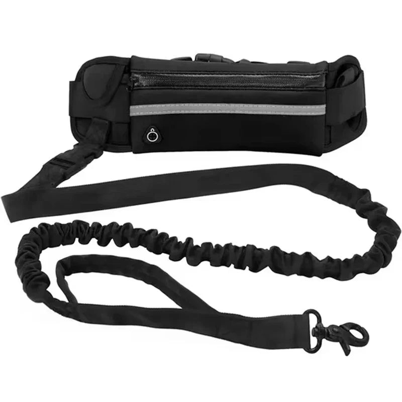 Booteely Hands Free Retractable Dog Leash With Reflective Waist Bag