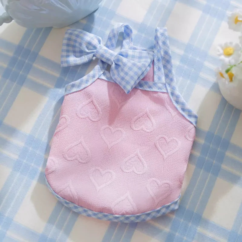 Summer Cotton Bear Print Dog Shirt Vest For Small Dogs