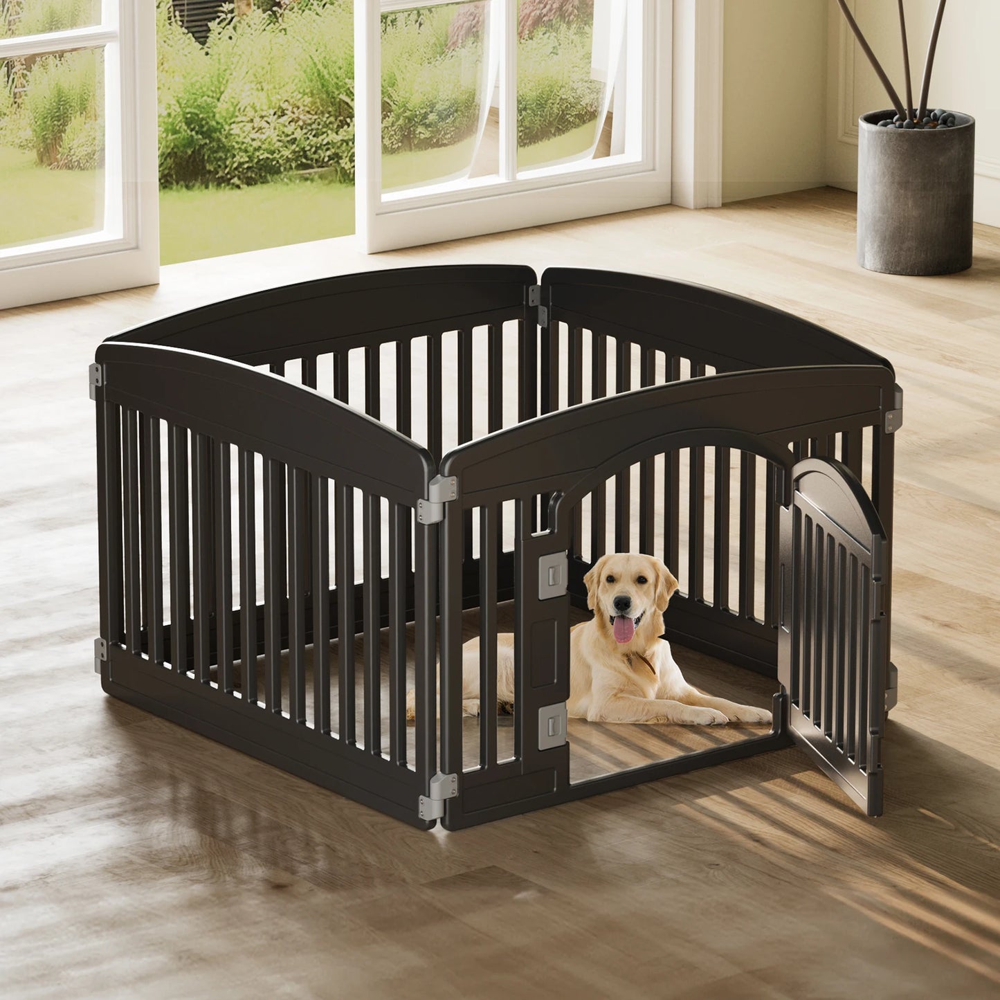 JHK Plastic Dog Playpen For Small And Medium Pets Portable