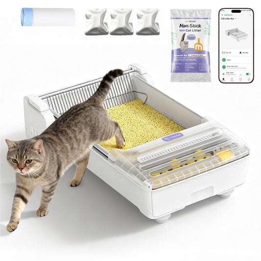 Robotail Fully Open Self-Cleaning Cat Litter Box With App Control