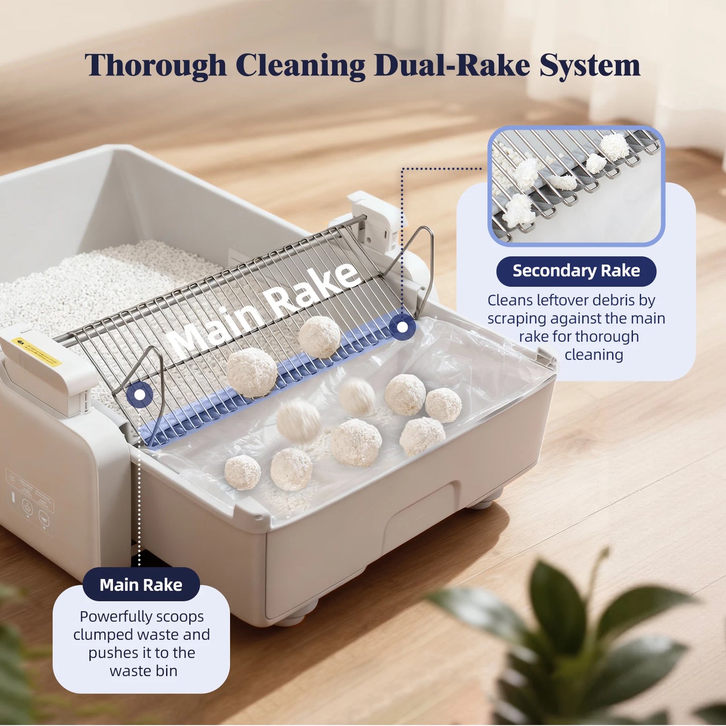 Robotail Fully Open Self-Cleaning Cat Litter Box With App Control