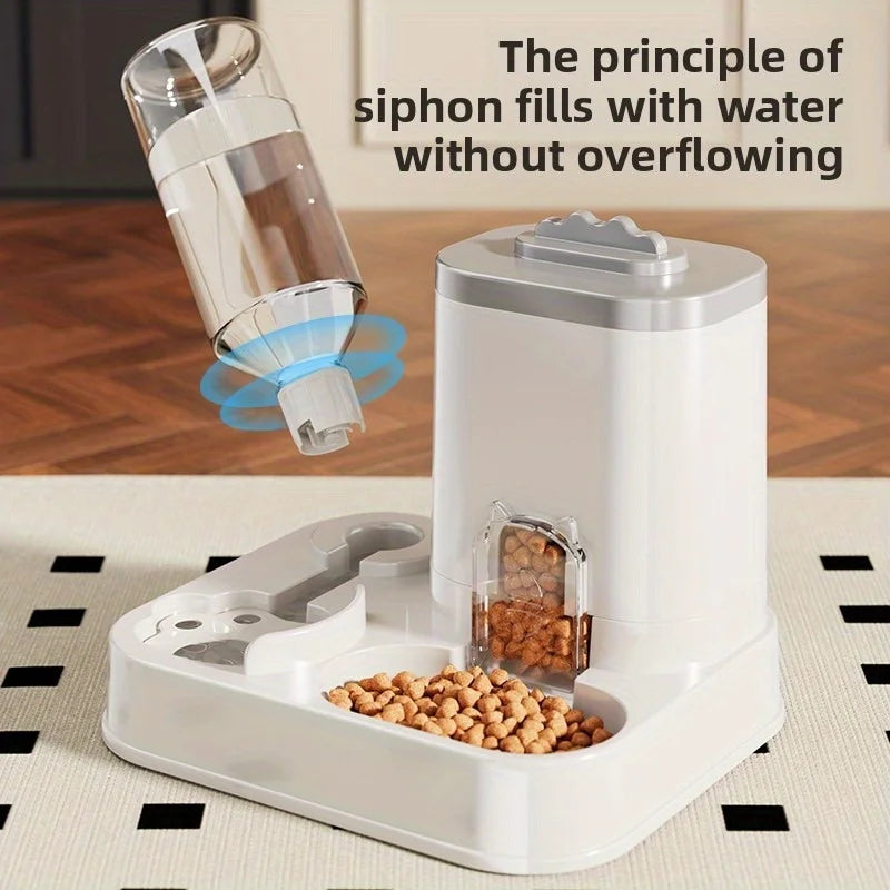 Pet Feeding Water Station 2 In 1 Auto Bowl Dispenser