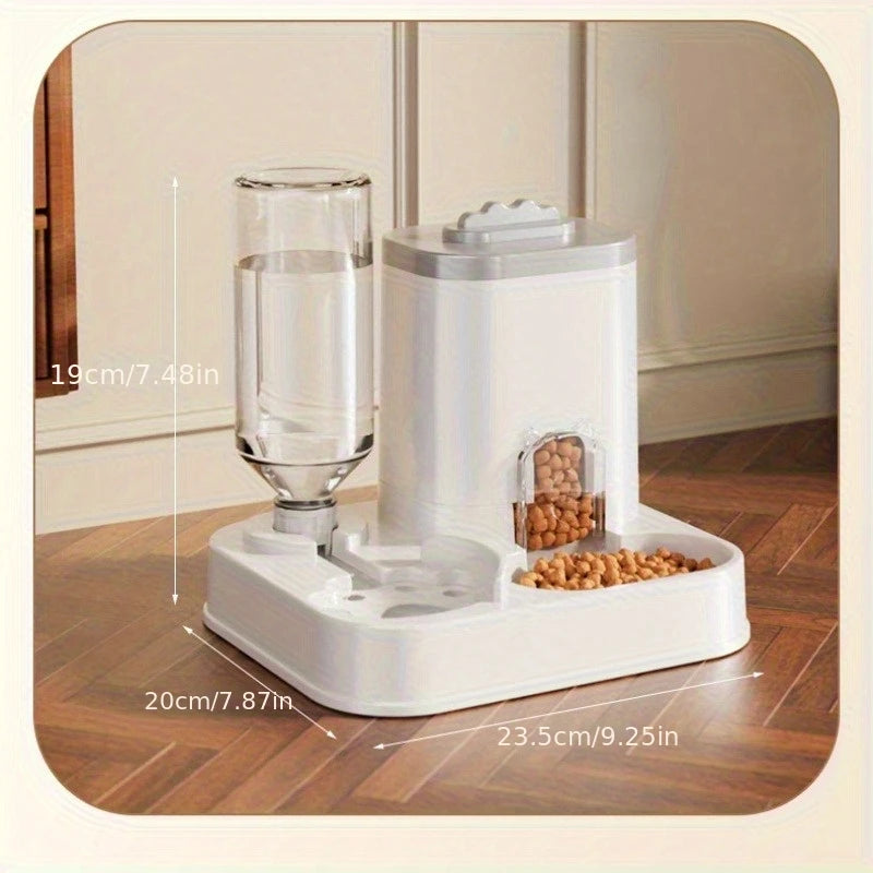 Pet Feeding Water Station 2 In 1 Auto Bowl Dispenser