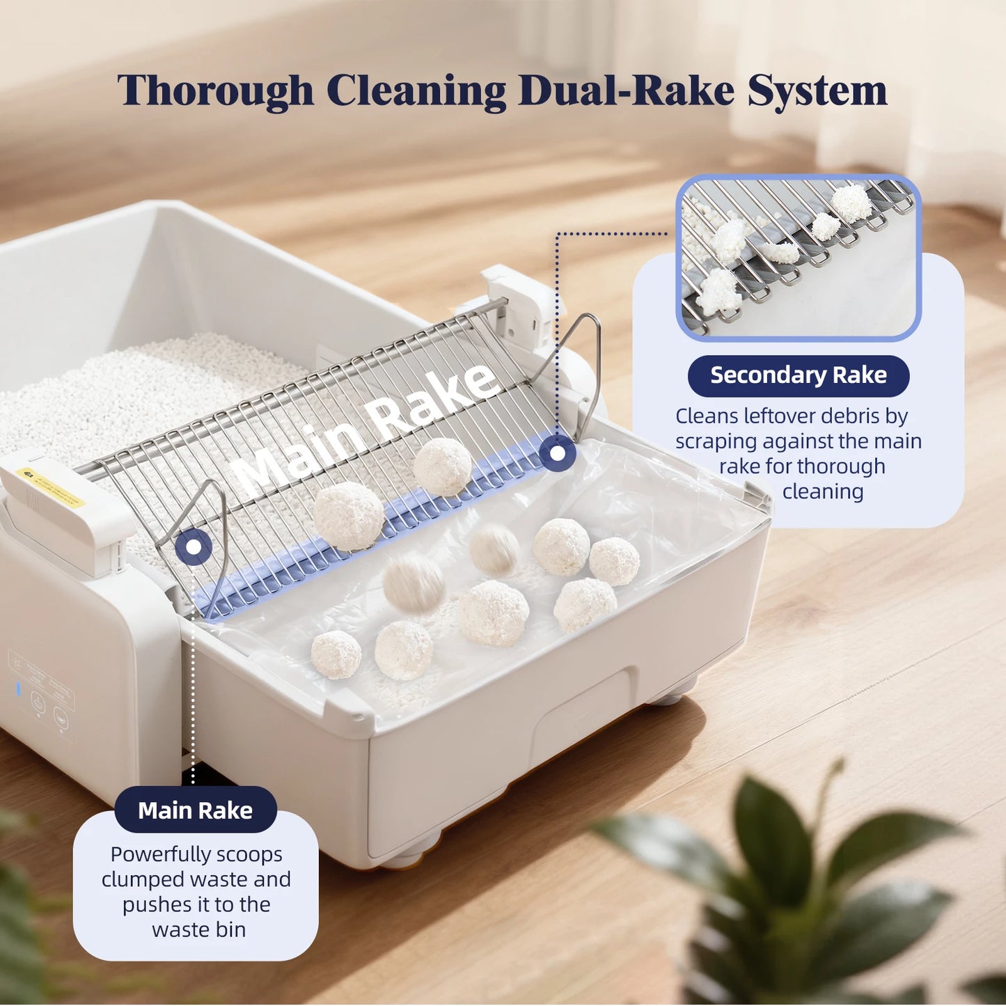 Robotail Fully Open Self-Cleaning Cat Litter Box With App Control