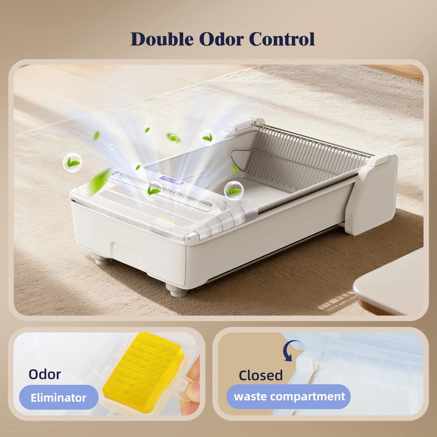Robotail Fully Open Self-Cleaning Cat Litter Box With App Control