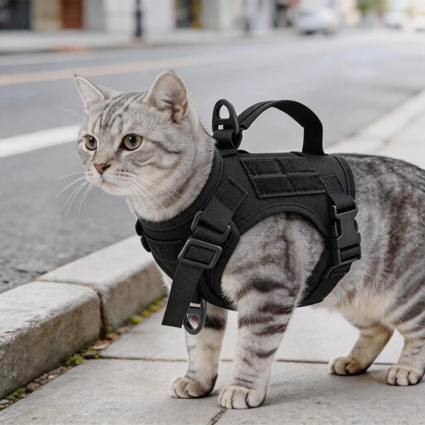 Cat Harness Vest And Leash Set Adjustable Escape Proof Mesh