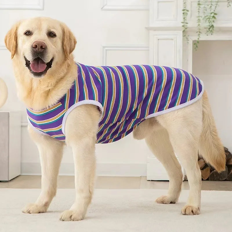 Summer Dog Sleeveless Vest And Pajamas, Polyester Pet Wear