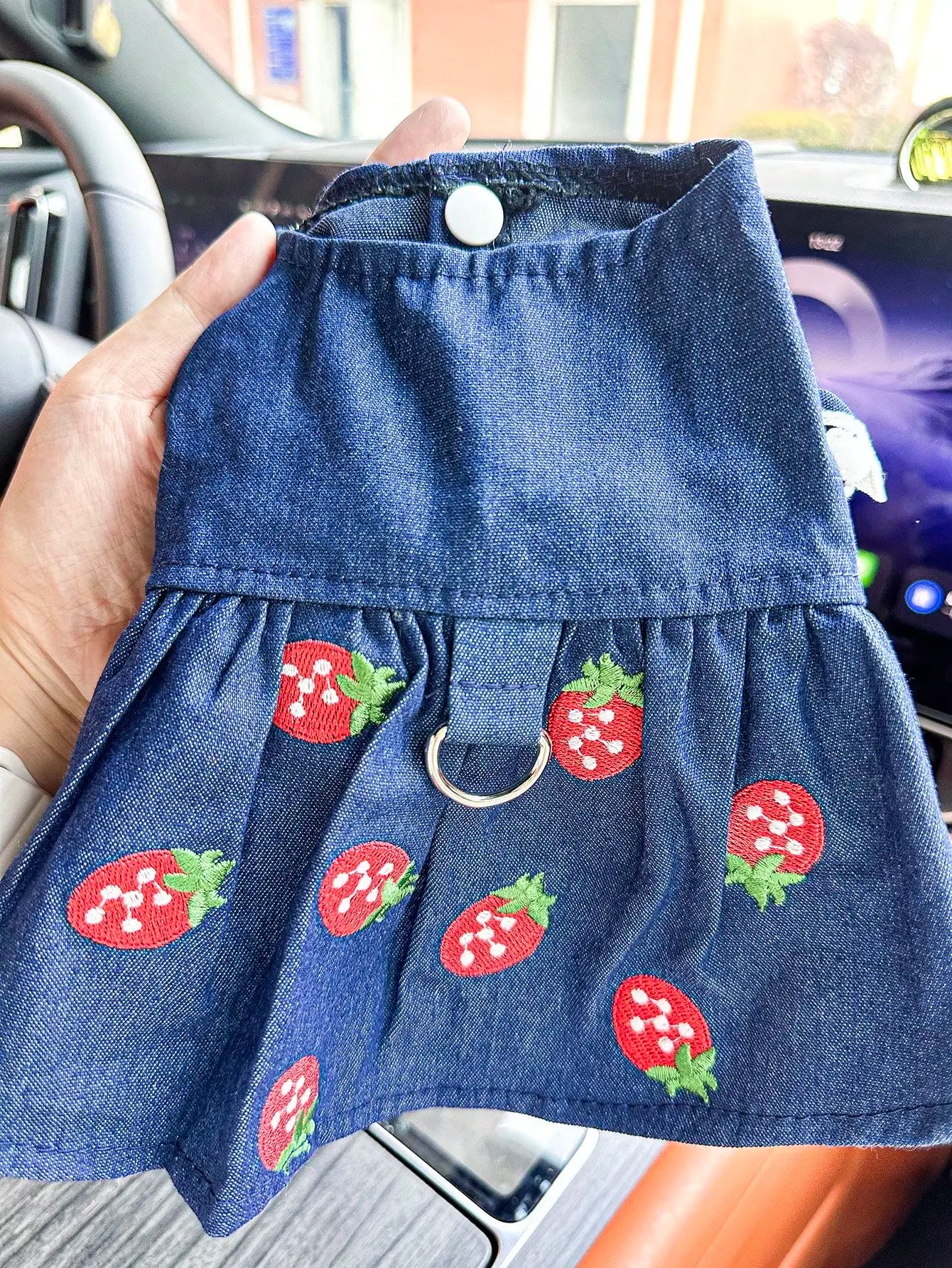 Pet Strawberry Dress for Small Dogs and Cats Cute Outfit