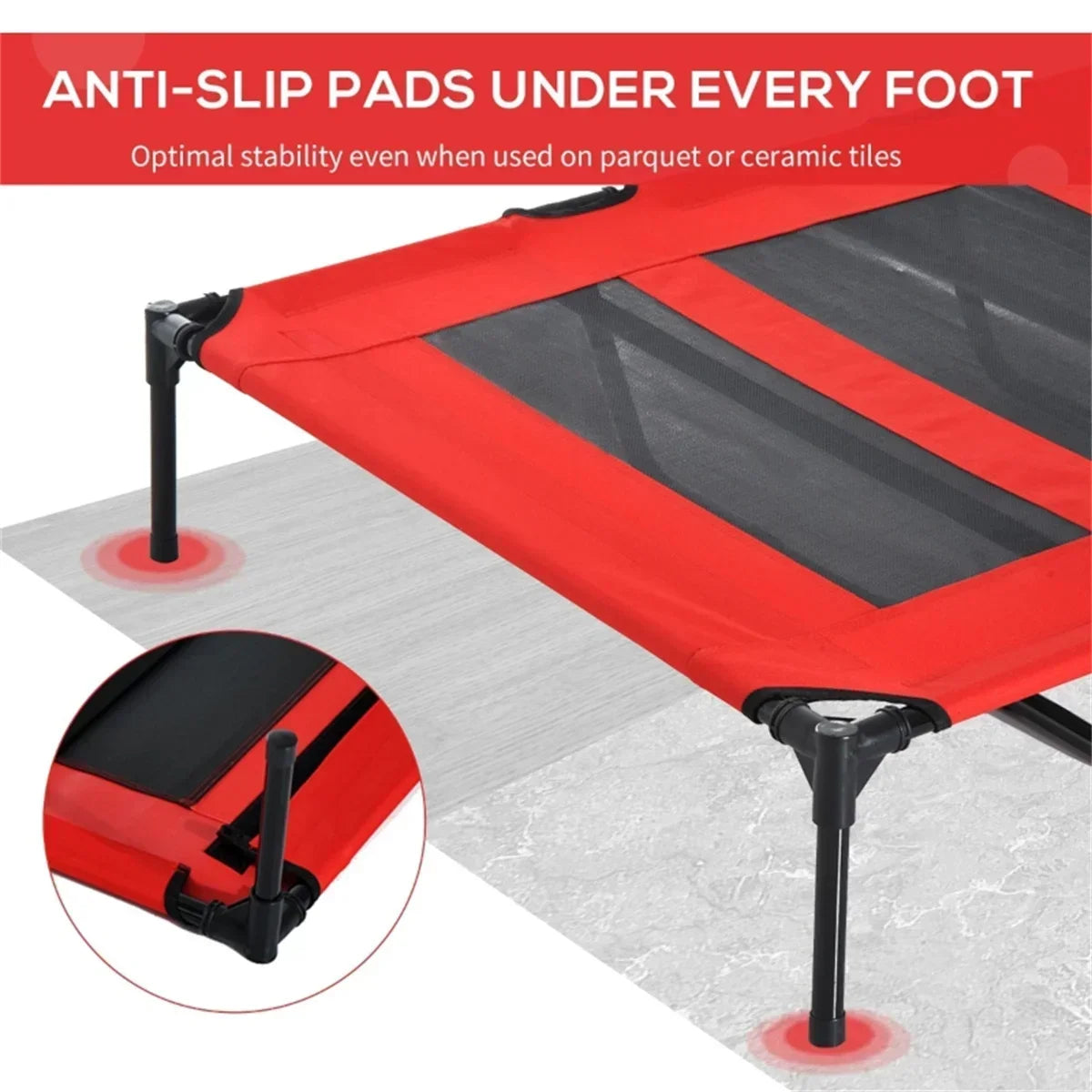 Moisture Proof Dog Bed With Breathable Mesh And Steel Frame