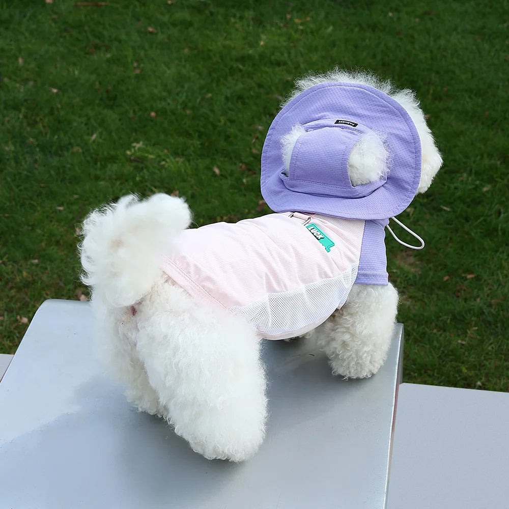 UV Protection Dog Vest Ice Silk Fabric Breathable Summer