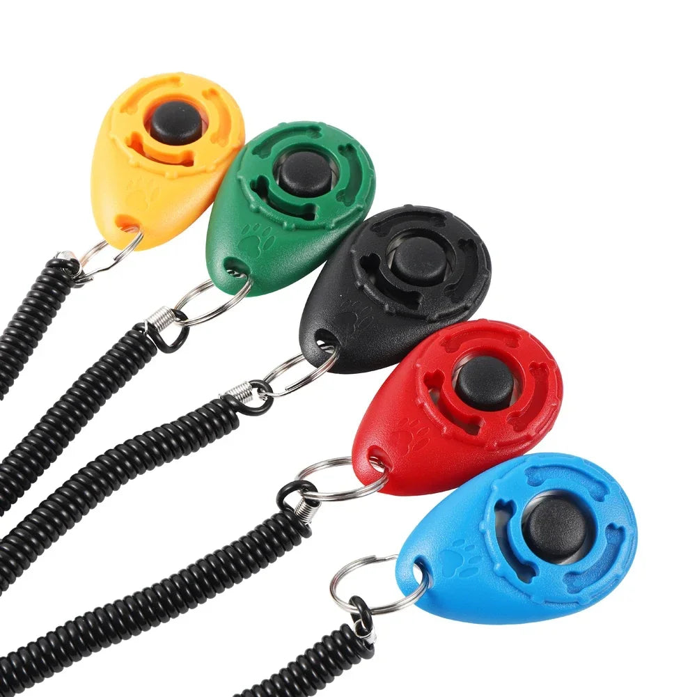 2-In-1 Dog Training Clicker With Adjustable Wrist Strap