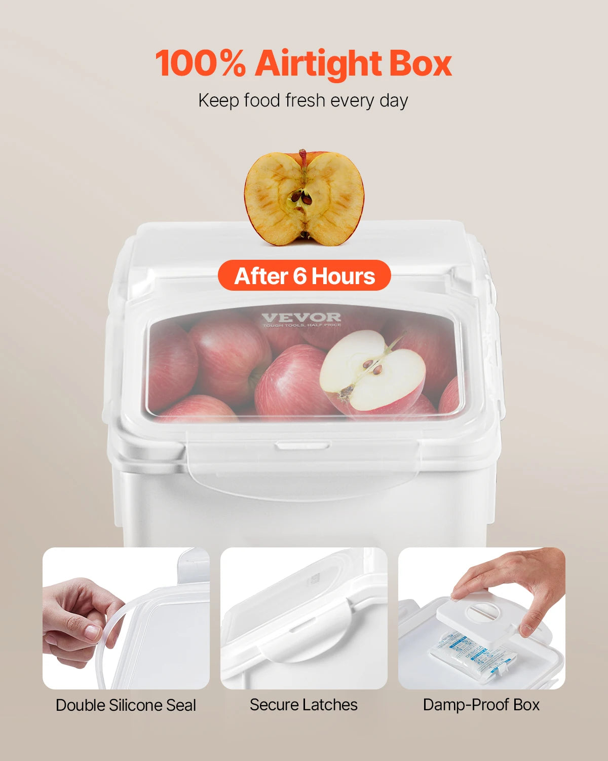 4 Pack Rice And Pet Food Storage Containers Large Capacity