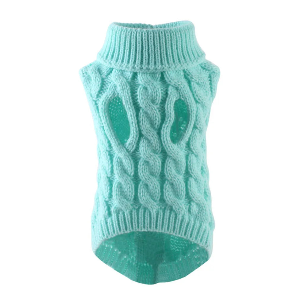 Dog Knitted Sweater Winter Coat For Small Pets Cozy Warm