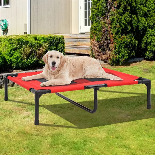 Moisture Proof Dog Bed With Breathable Mesh And Steel Frame