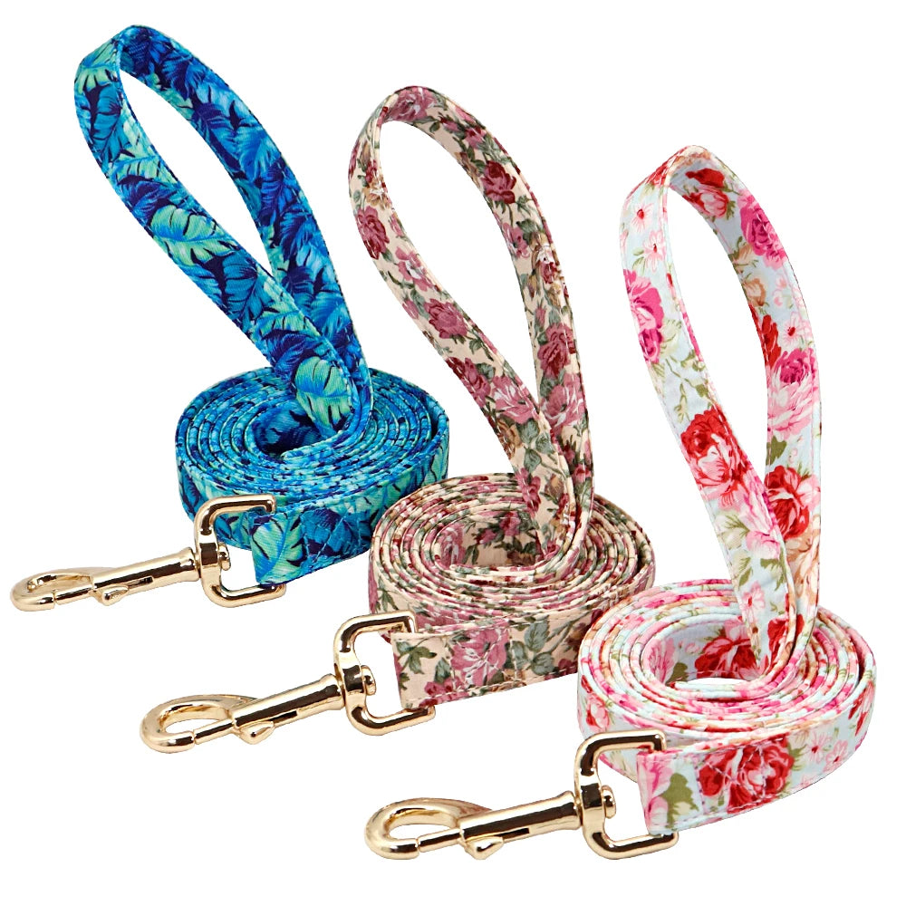 Personalized Nylon Dog Collar And Leash Set With Free Nameplate