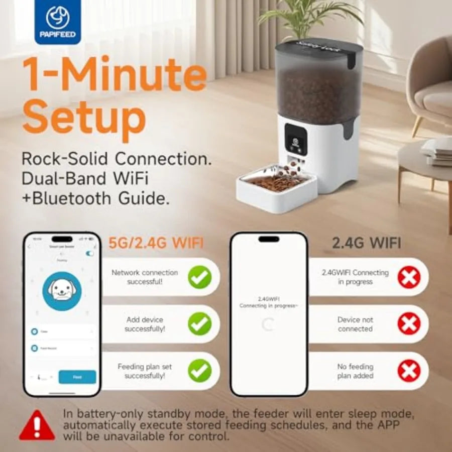 Automatic Cat Feeder With App And 5G WiFi Dispenser