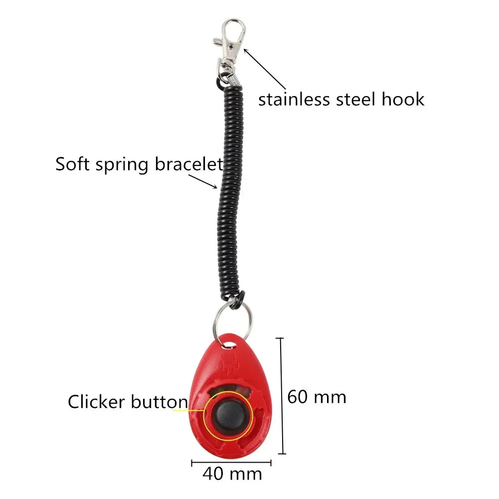 2-In-1 Dog Training Clicker With Adjustable Wrist Strap