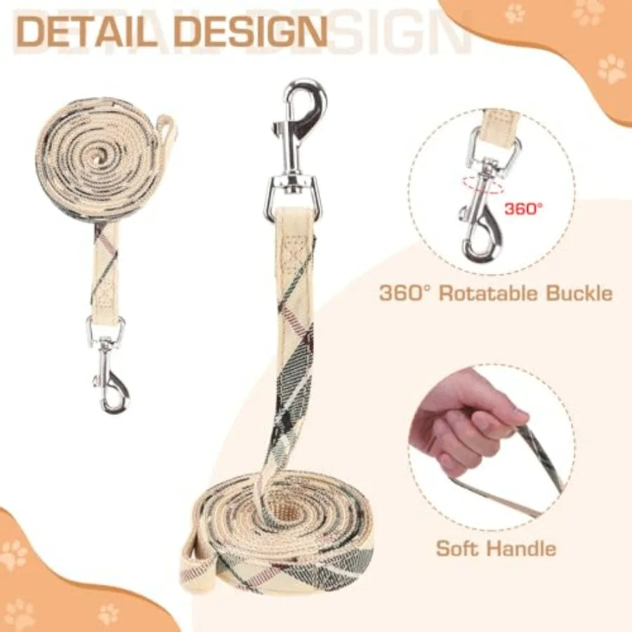 Dog Harness And Leash Set No-Pull Step-In Reflective Mesh Vest