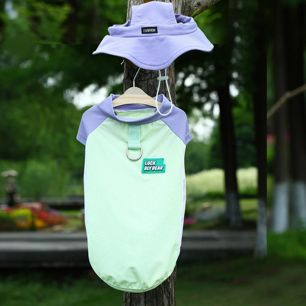 UV Protection Dog Vest Ice Silk Fabric Breathable Summer