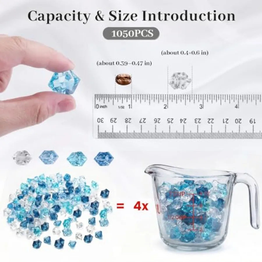 Fake Ice Rocks Vase Fillers and Aquarium Gravel for Fish Tanks