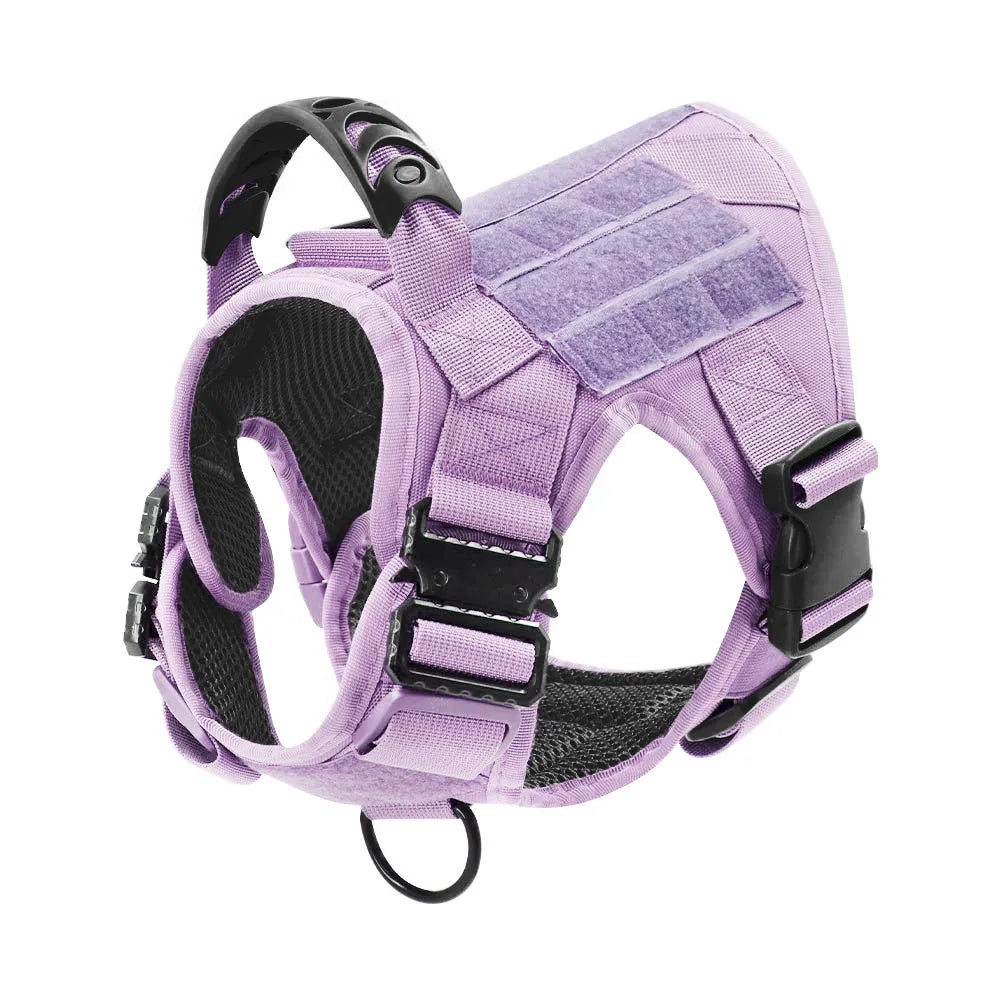 Military Camouflage Nylon Dog Harness With Adjustable Leash