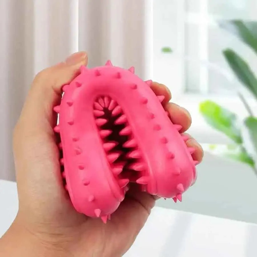 Bone Shape Dog Chew Toy Soft Rubber Bite Resistant For Small Dogs