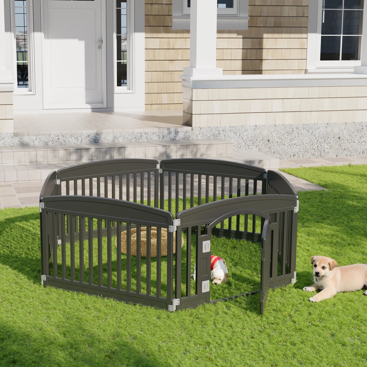 JHK Plastic Dog Playpen For Small And Medium Pets Portable