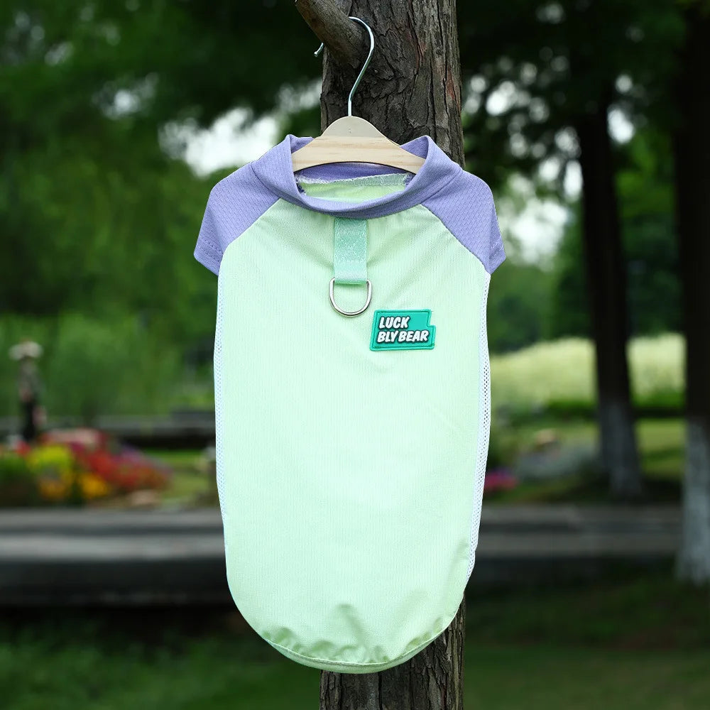 UV Protection Dog Vest Ice Silk Fabric Breathable Summer