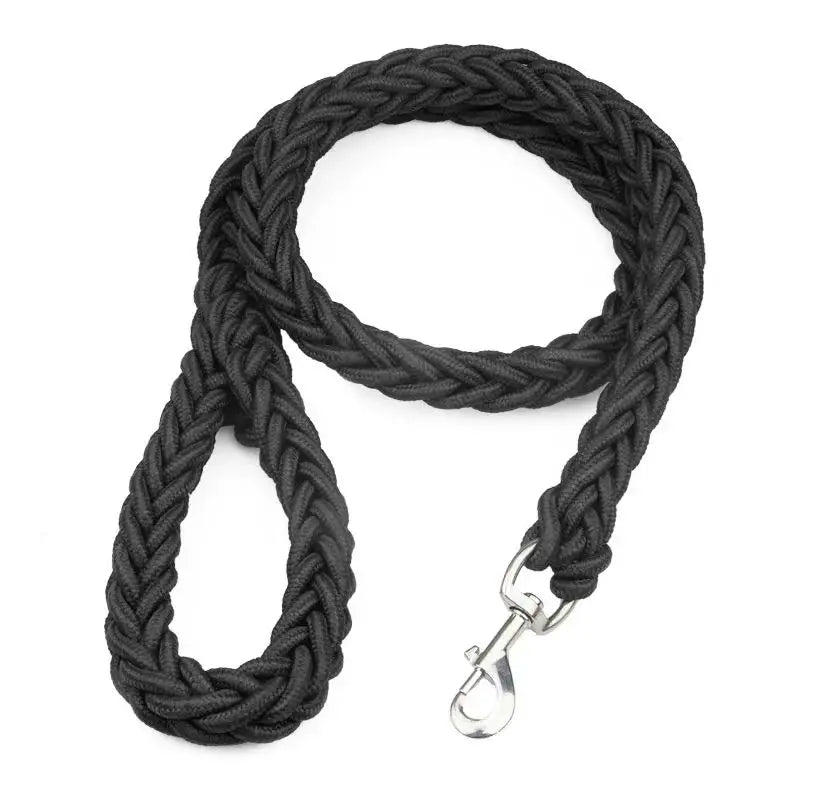 Nylon Braided Dog Leash Traction Rope Bulldog Rottweiler
