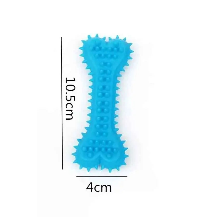 Bone Shape Dog Chew Toy Soft Rubber Bite Resistant For Small Dogs