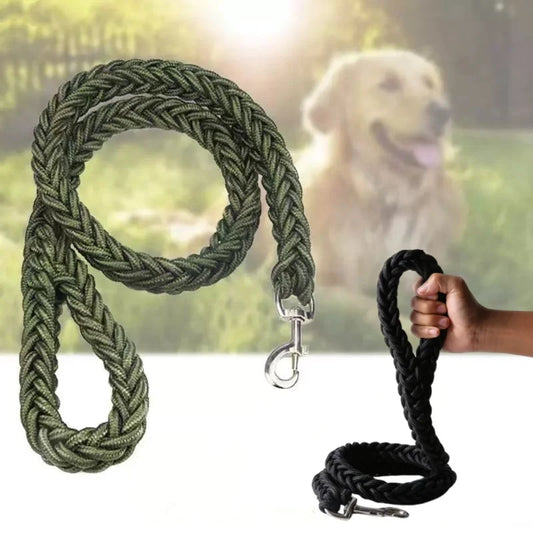 Nylon Braided Dog Leash Traction Rope Bulldog Rottweiler