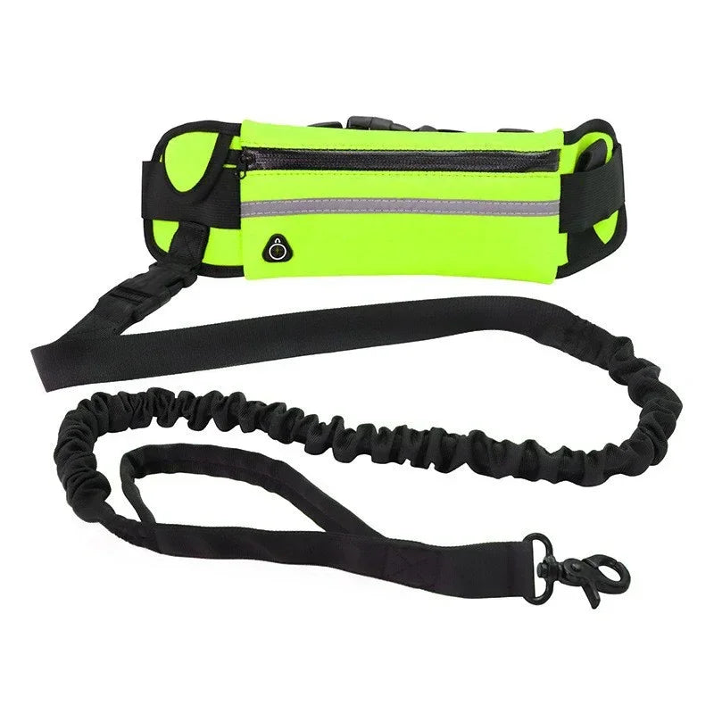 Booteely Hands Free Retractable Dog Leash With Reflective Waist Bag