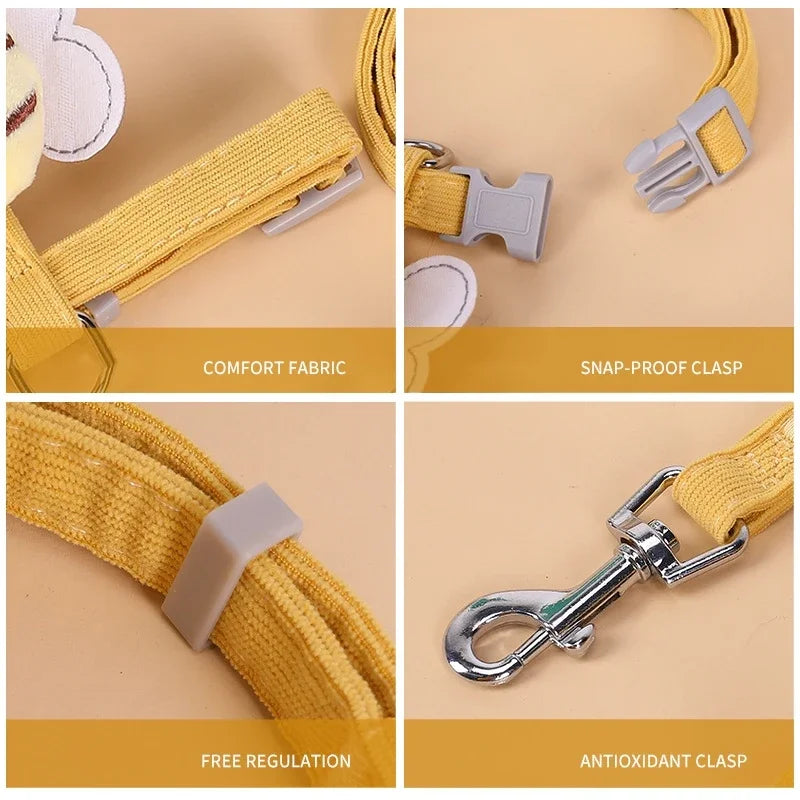 Bee Themed Cat Harness And Leash Set Adjustable For Cats