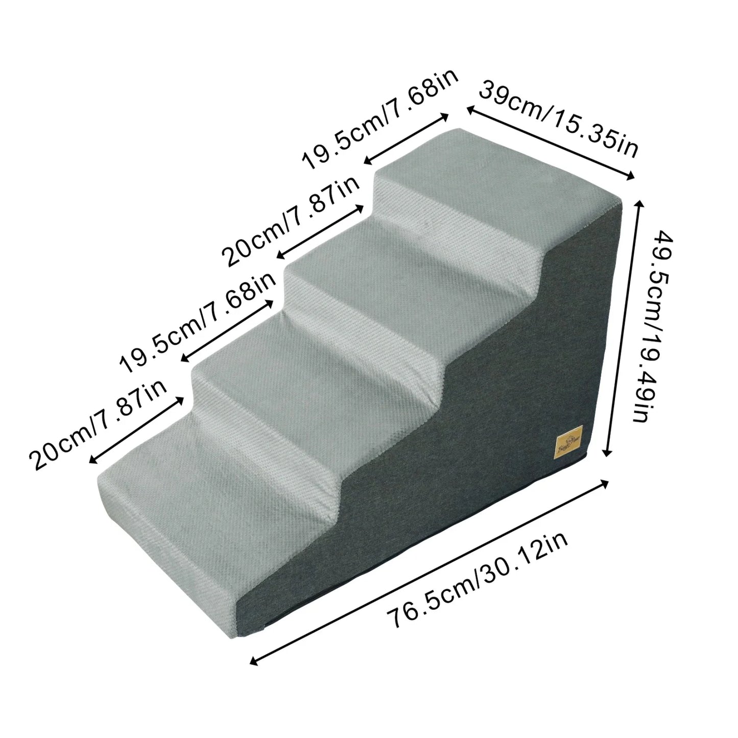 3/4 Step Dog Stairs With Washable Cover Non Slip Steps