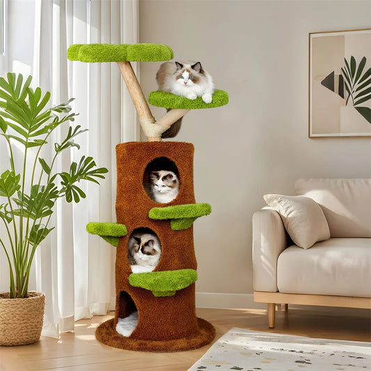 BINGOPAW Cat Tree Tower With Hideaways, Platforms, Sisal Rope
