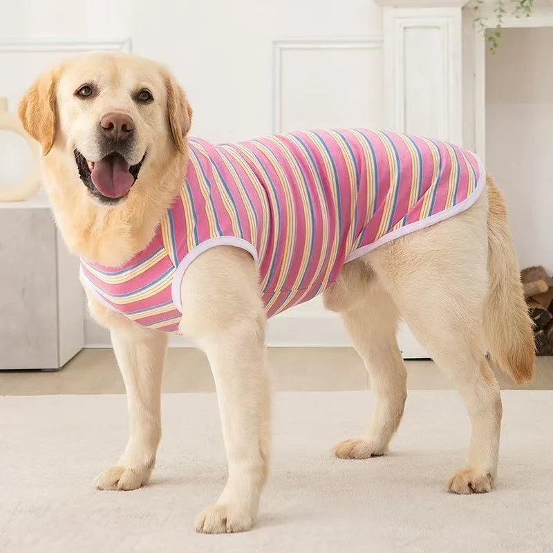 Summer Dog Sleeveless Vest And Pajamas, Polyester Pet Wear