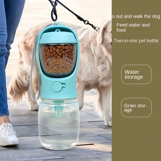 Portable Dog Water Bottle With Storage Food And Water Container