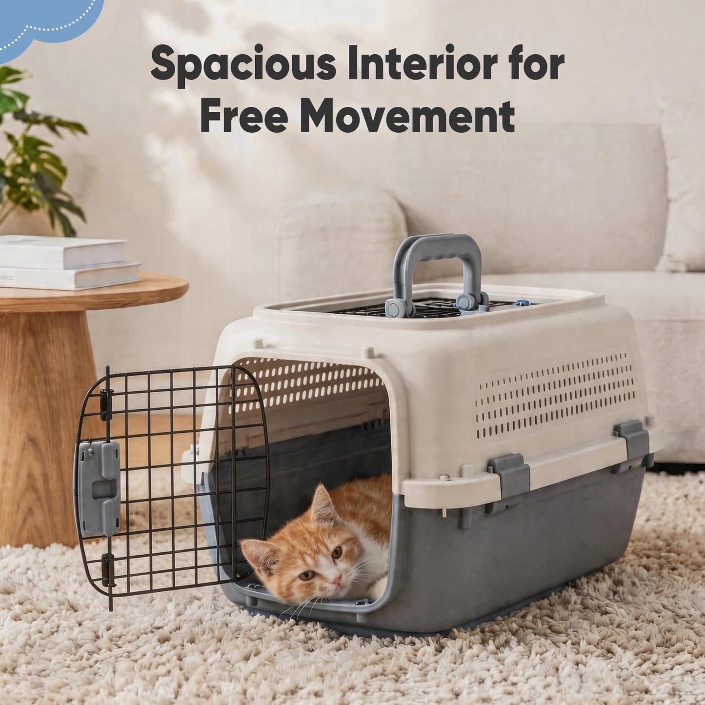 Small Pet Carrier For Dogs And Cats With Front Top Load Door