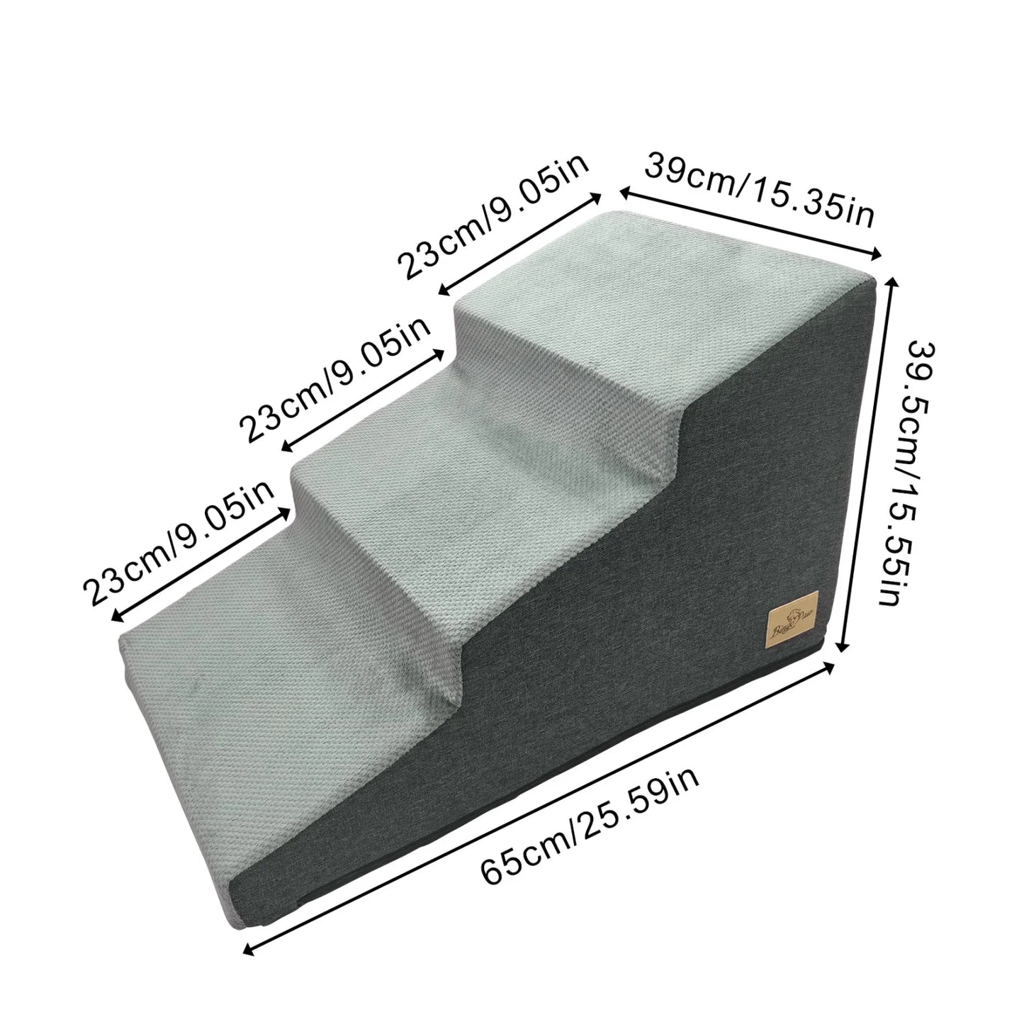 3/4 Step Dog Stairs With Washable Cover Non Slip Steps