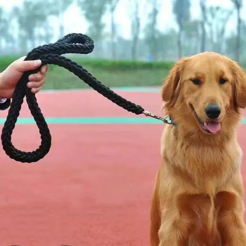 Nylon Braided Dog Leash Traction Rope Bulldog Rottweiler