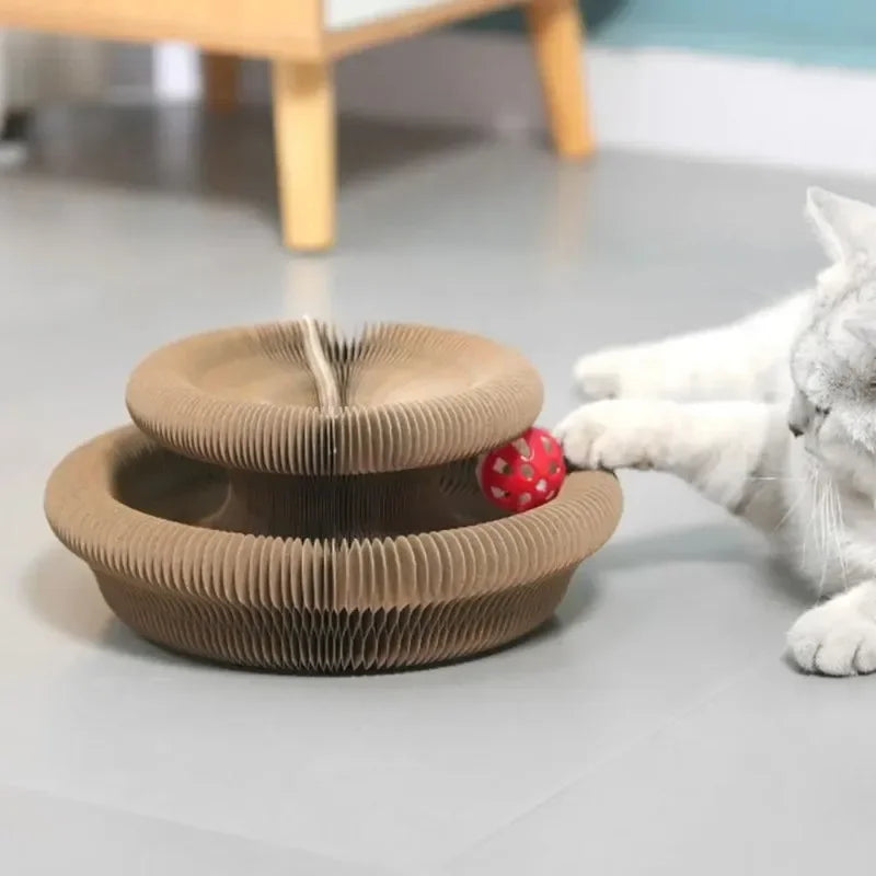 Cat Accordion Magic Organ Scratching Board Toy Corrugated Paper