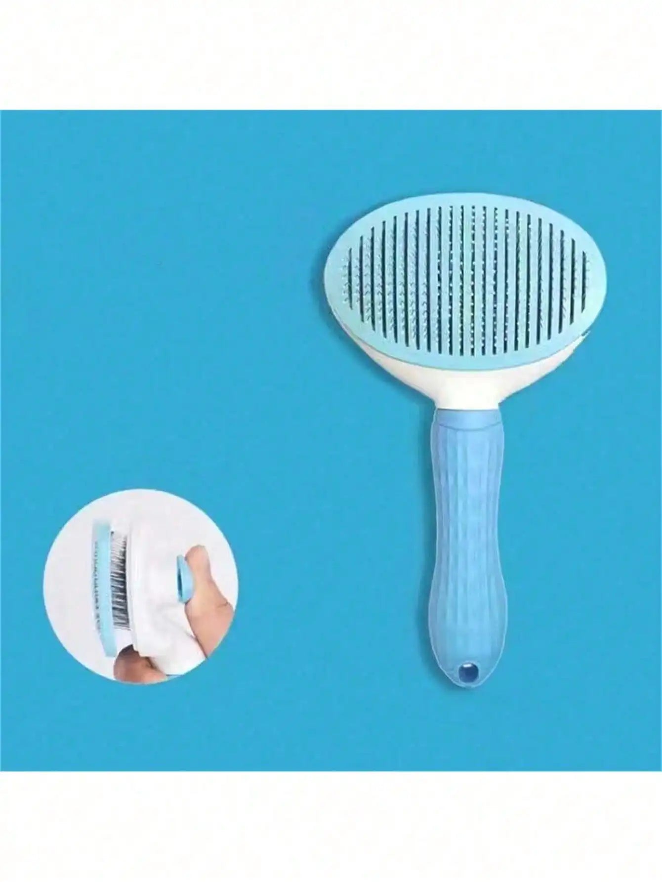 Pet Grooming Brush With Automatic Cleaning For Dogs And Cats
