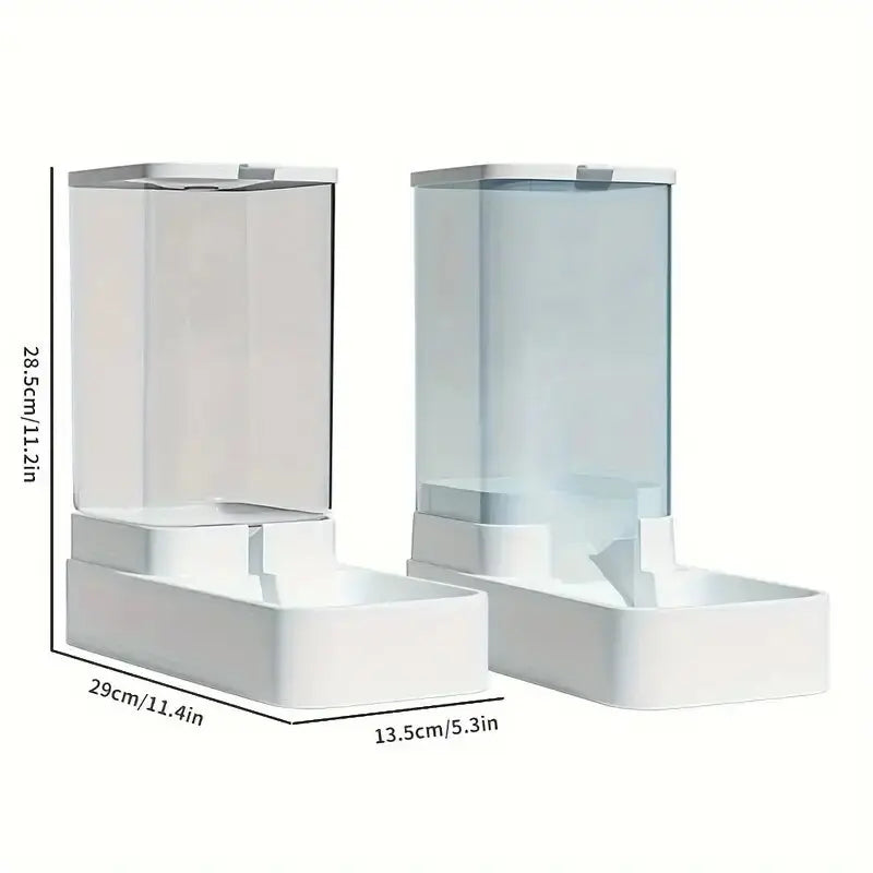 Plastic Automatic Dog Feeder And Water Dispenser Set