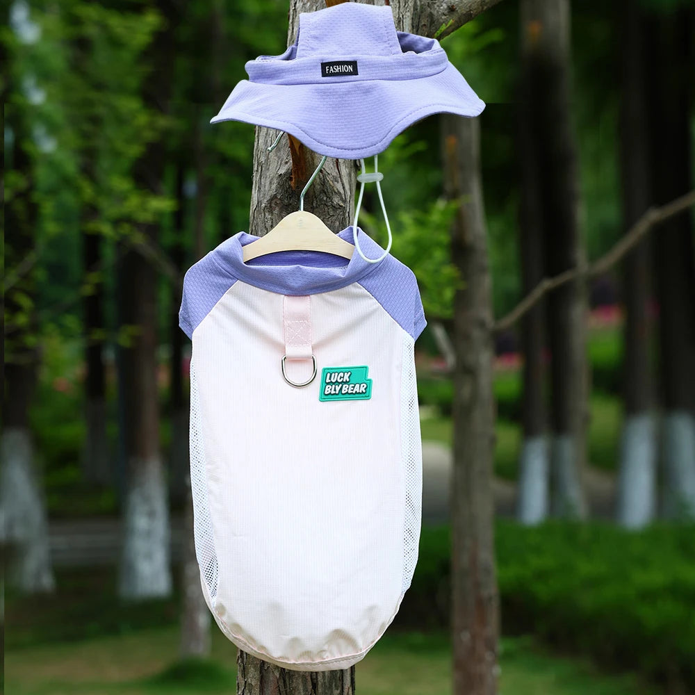 UV Protection Dog Vest Ice Silk Fabric Breathable Summer