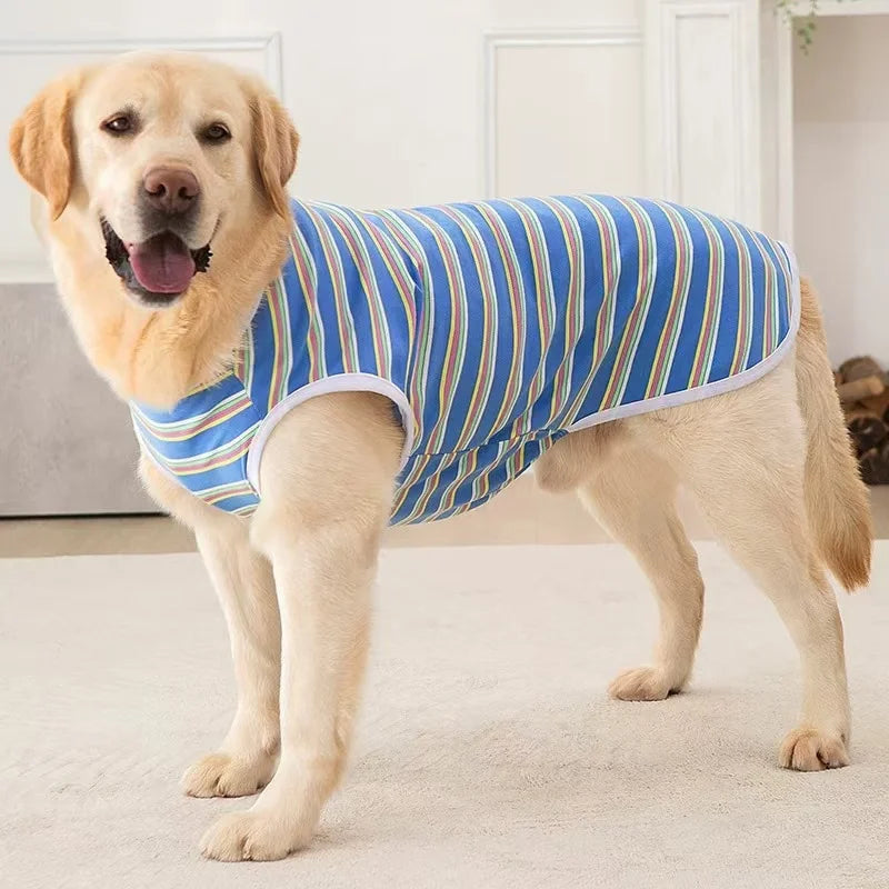 Summer Dog Sleeveless Vest And Pajamas, Polyester Pet Wear