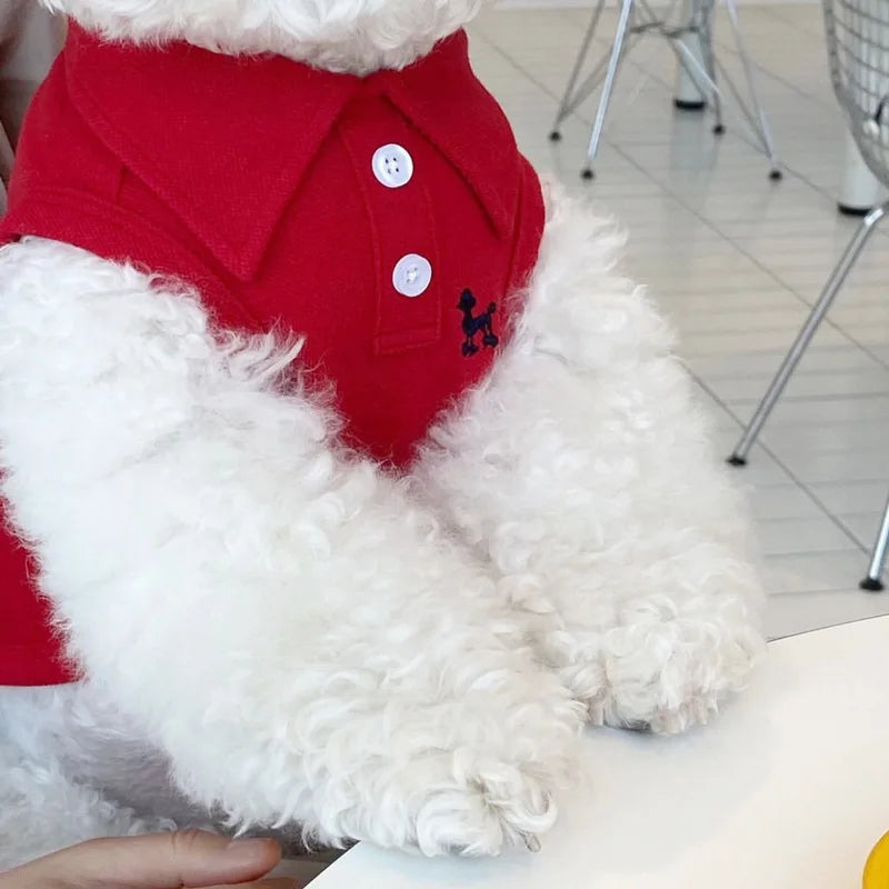 Summer Polo Shirt For Dogs Bichon Frise Chihuahua Stripe Vest