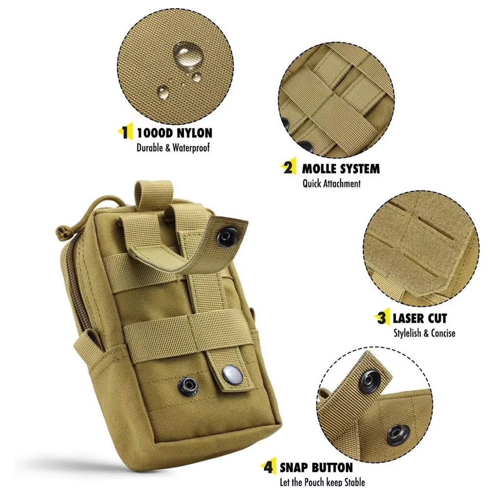 Dog Tactical Molle Pouch Set For Harness Belt Attachments