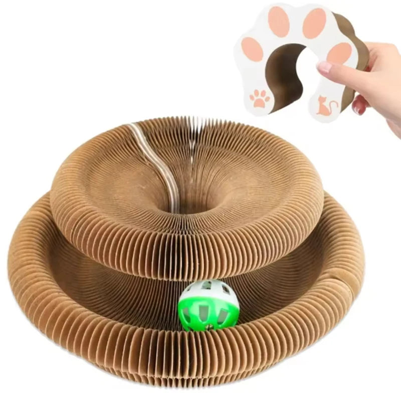 Cat Accordion Magic Organ Scratching Board Toy Corrugated Paper
