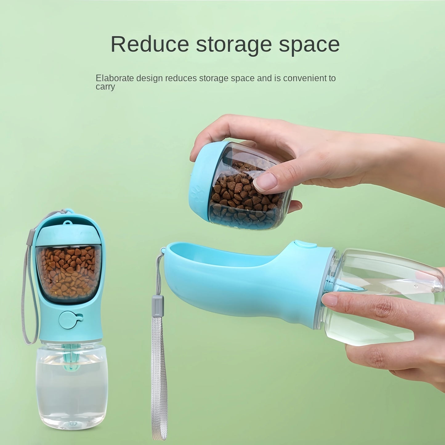 Portable Dog Water Bottle With Storage Food And Water Container